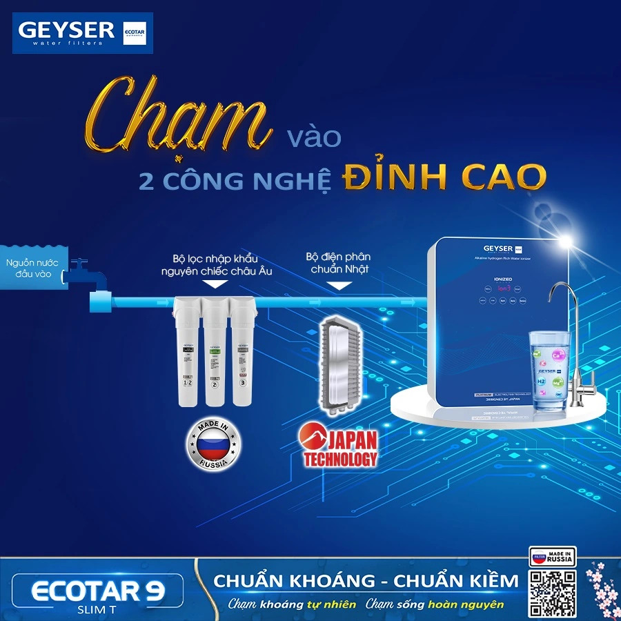 Geyser-Máy lọc nước chạm tới công nghệ đỉnh cao