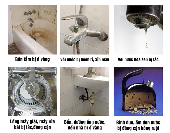 Tác hại khôn lường của nước cứng.