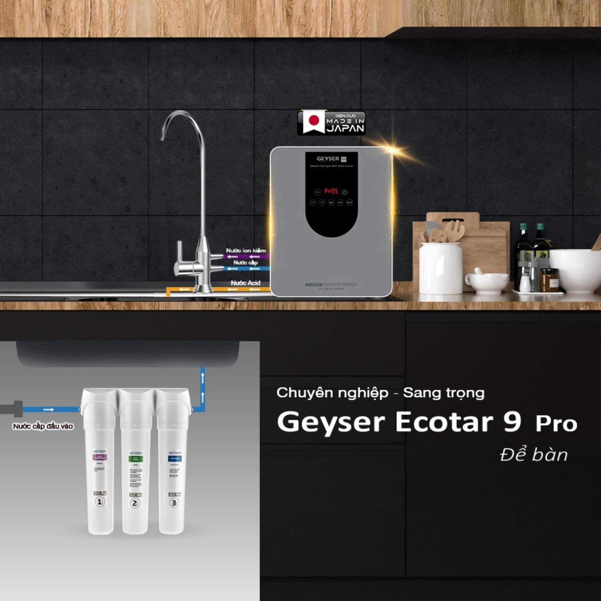 Geyser Ecotar 9 Pro - nhỏ gọn và sang trọng